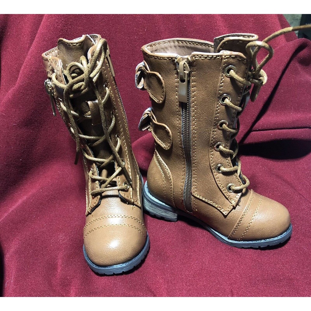 Links Brown Lace-Up and Zipper Boot - Girls Sz 6 - NIB